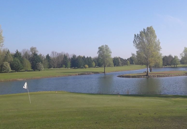 Water hazards at Beaune Levernois Golf Club, Burgundy, France