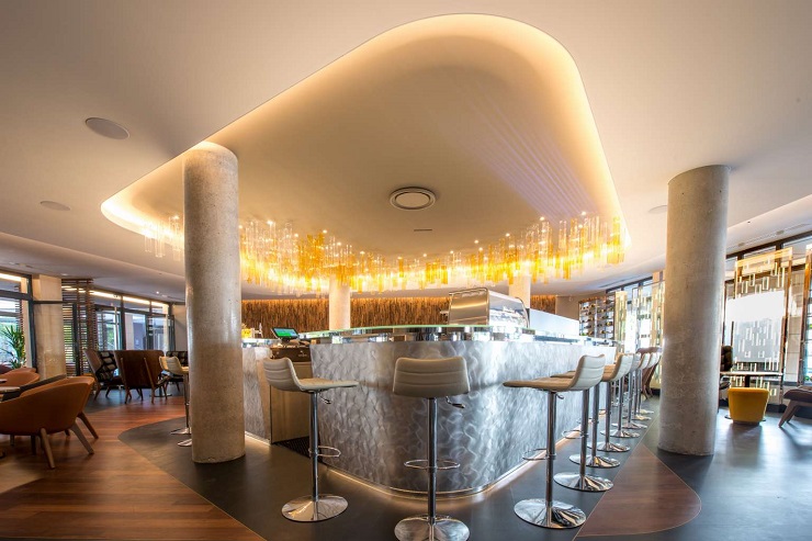 The bar at the Best Western Hotel de la Paix, Reims, Champagne, France