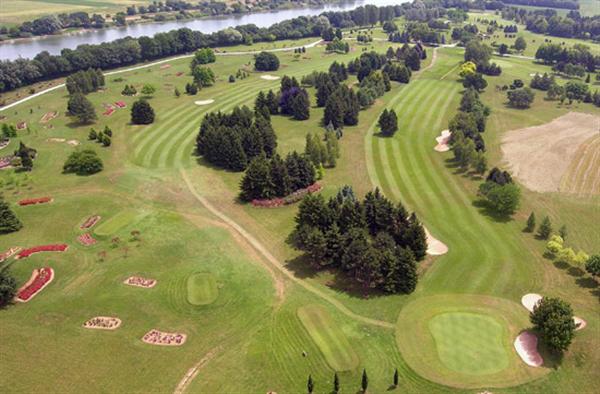 View over Chalon-sur-Saone Golf Club, near Beaune, Burgundy, France