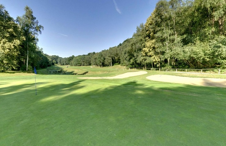 On the fairway at Champ de Bataille Golf Club, Normandy, France