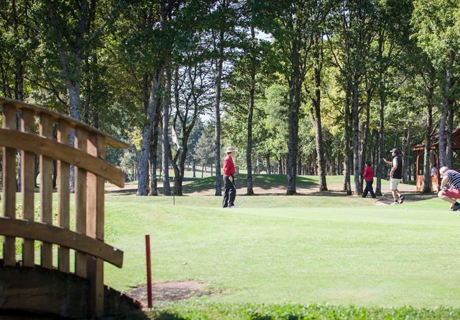 The finish at Country Club Norges Dijon Bourgogne Golf Club, France