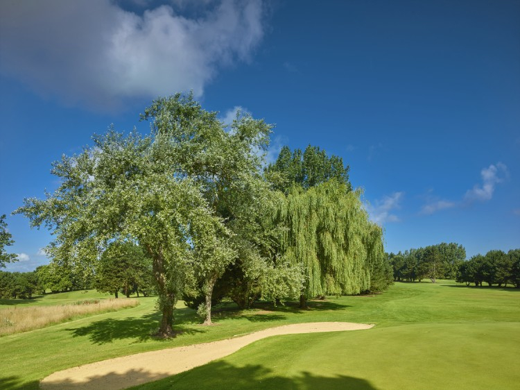 On the fairway at Dieppe Golf Club, Normandy, France