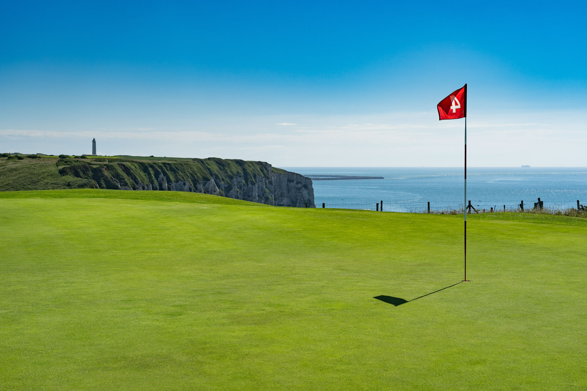 The fourth hole at Etretat Golf Club, Niormandy, France