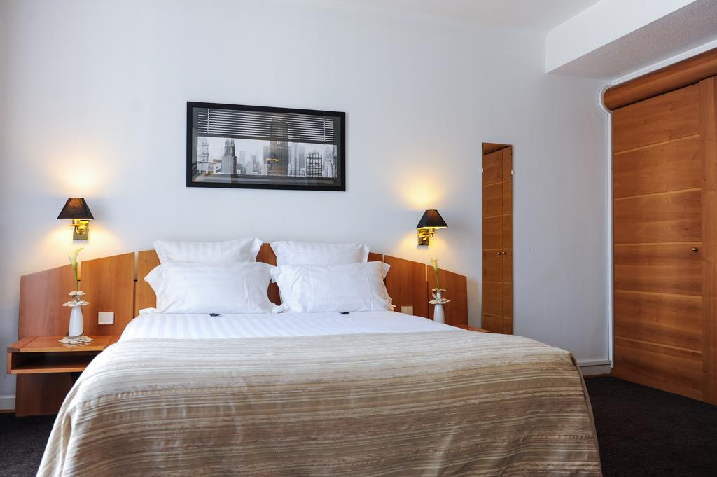 A double bedroom at Grand Hotel, Strasbourg, France