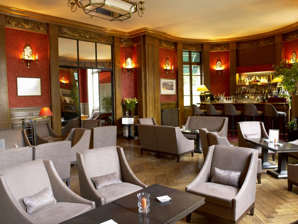 The bar at the Hotel de la Poste, Beaune, Burgundy, France