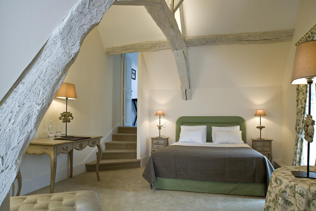 A bedroom at the Hotel de la Poste, Beaune, Burgundy, France