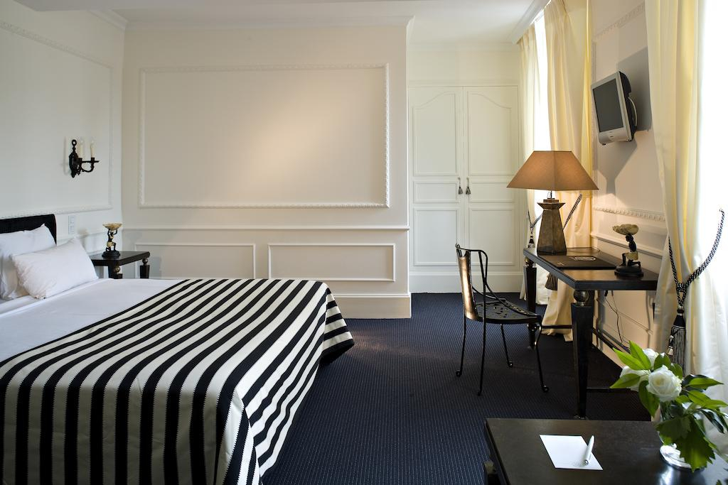 A bedroom at the Hotel de la Poste, Beaune, Burgundy, France