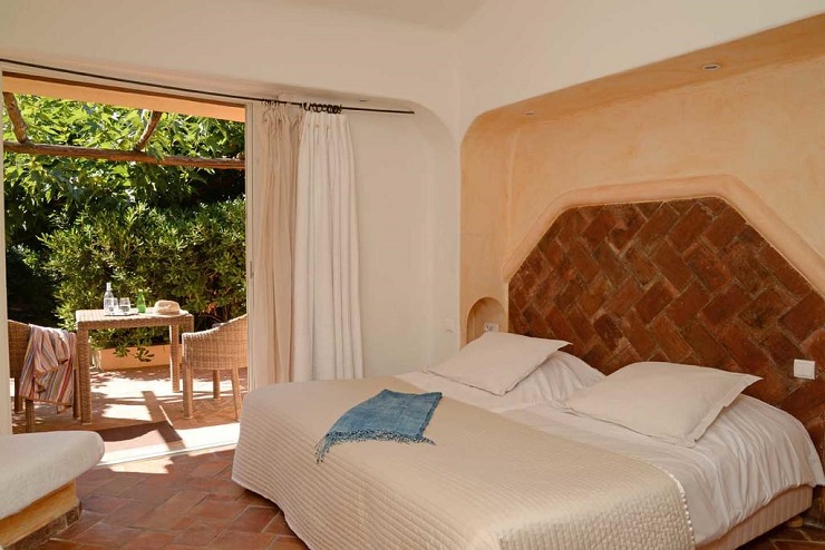 The double bedroom at Hotel Le Belvedere, Porto Vecchio, Corsica