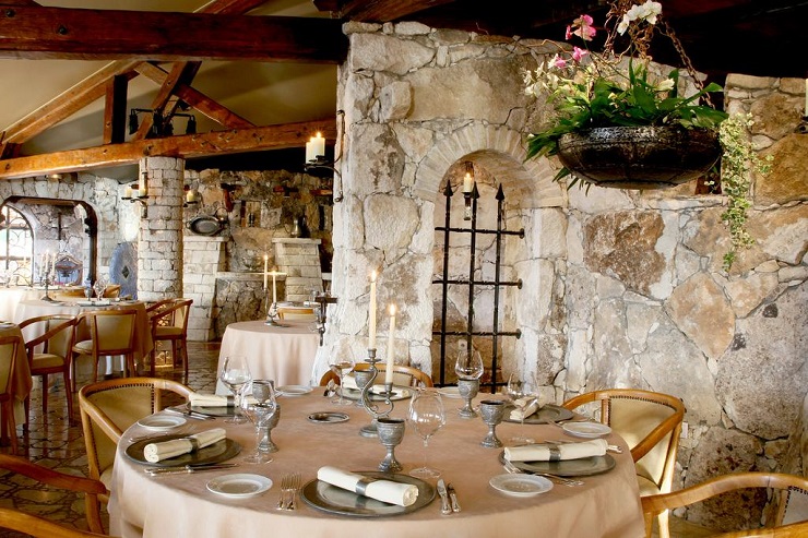 Dining at Hotel Le Belvedere, Porto Vecchio, Corsica