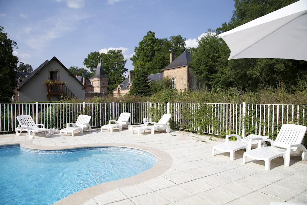 The swimming pool at Lâ€™Hostellerie du Chateau les Muids, La Ferte St Aubin, Loire, France