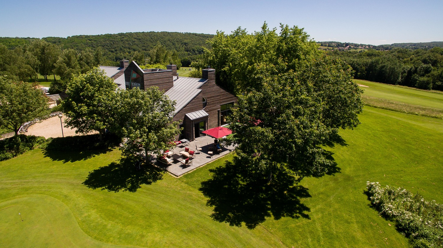 The clubhouse at Macon La Salle Golf Club, near Macon,, north of Lyon, France