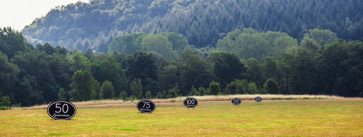 Practice range at Macon La Salle Golf Club, north of Lyon, France