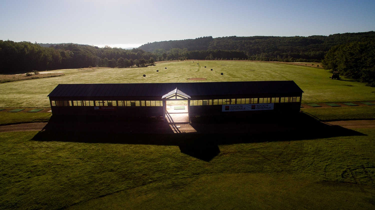 Sunset at Macon La Salle Golf Club, north of Lyon, France