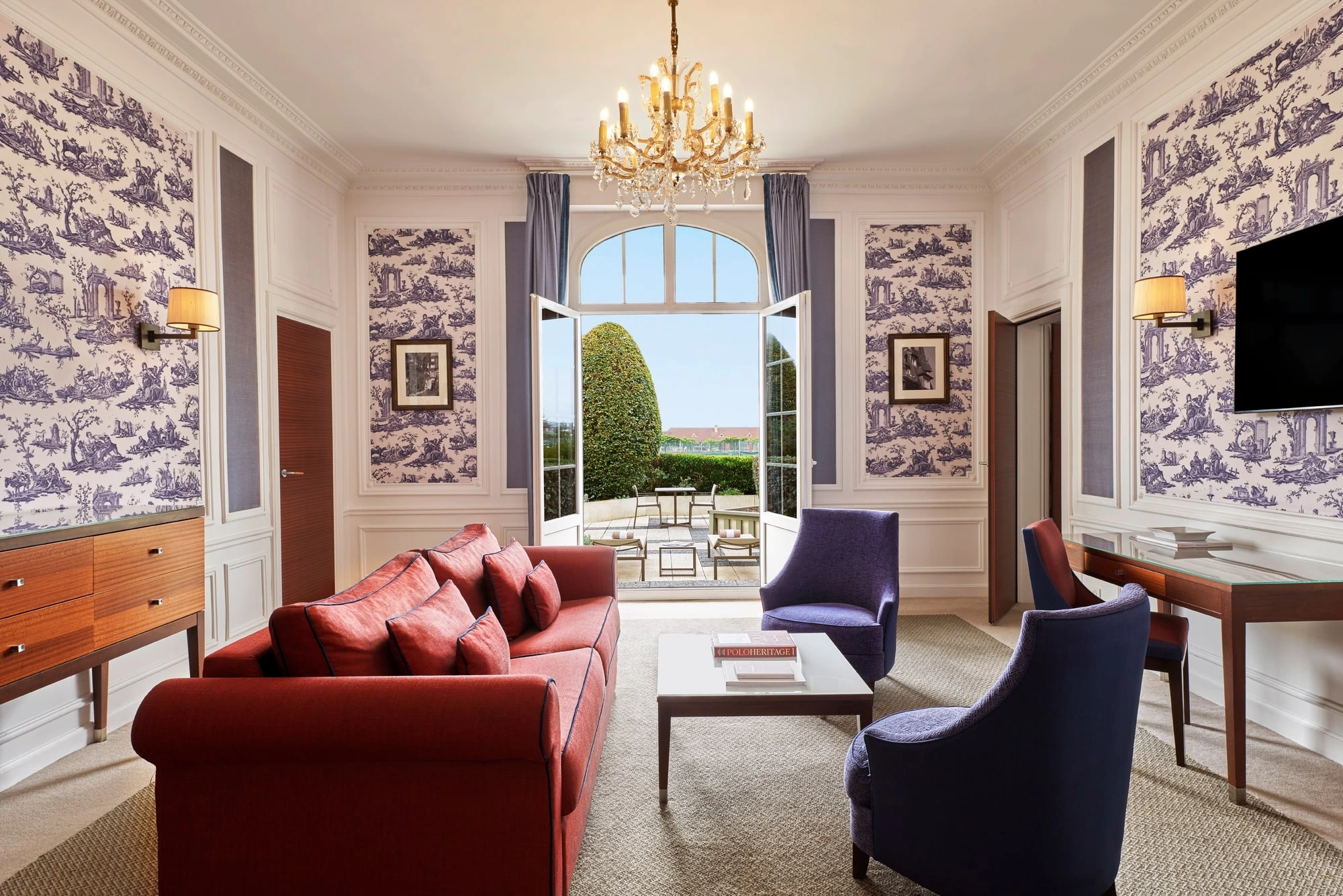 A suite at Normandy Barriere Hotel, Deauville, France. Golf Planet Holidays.