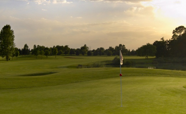 On the green at Quetigny Grand Dijon Golf Club, France