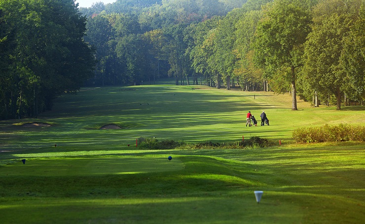 Heading down the fairway at La Grande Romanie Chalons en Champagne Golf Club, France