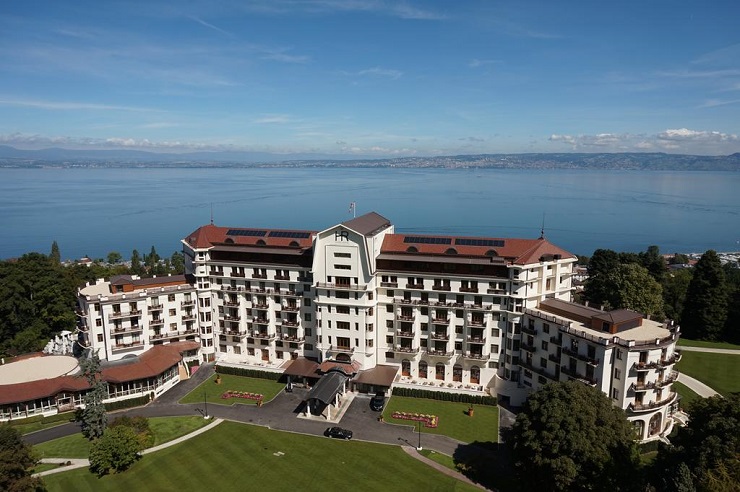 View over Lac Leman at Royal Resort Evian, France