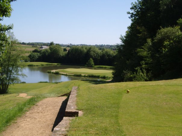 On the tee at Sable Solesmes Golf Club, near Angers, Loire, France