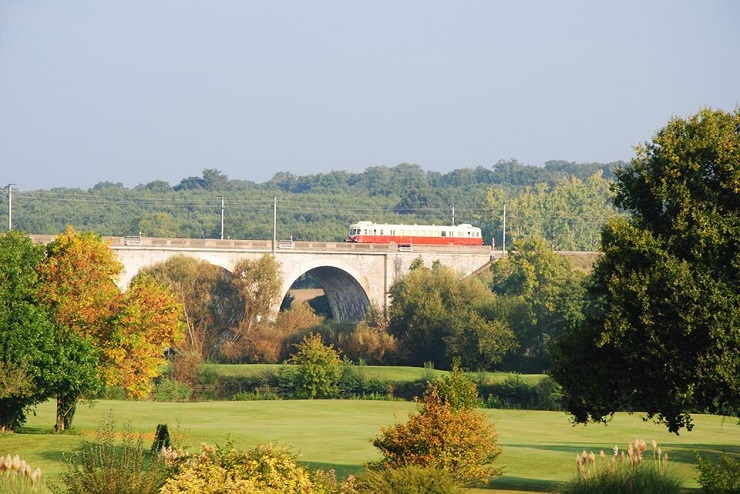 Viaduct over Sable Solesmes Golf Club, near Angers, Loire, France