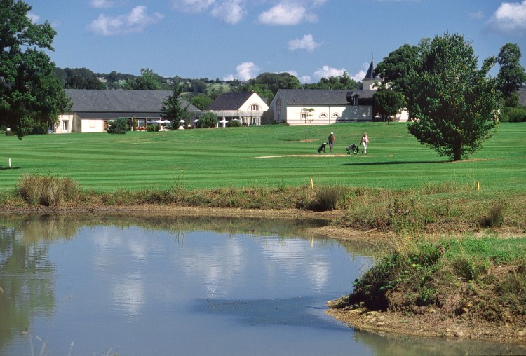 Down the fairway at Saint Julien Golf Club, Normandy, France