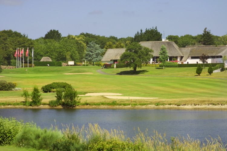 Approaching the clubhouse at Saint Julien Golf Club, Normandy, France