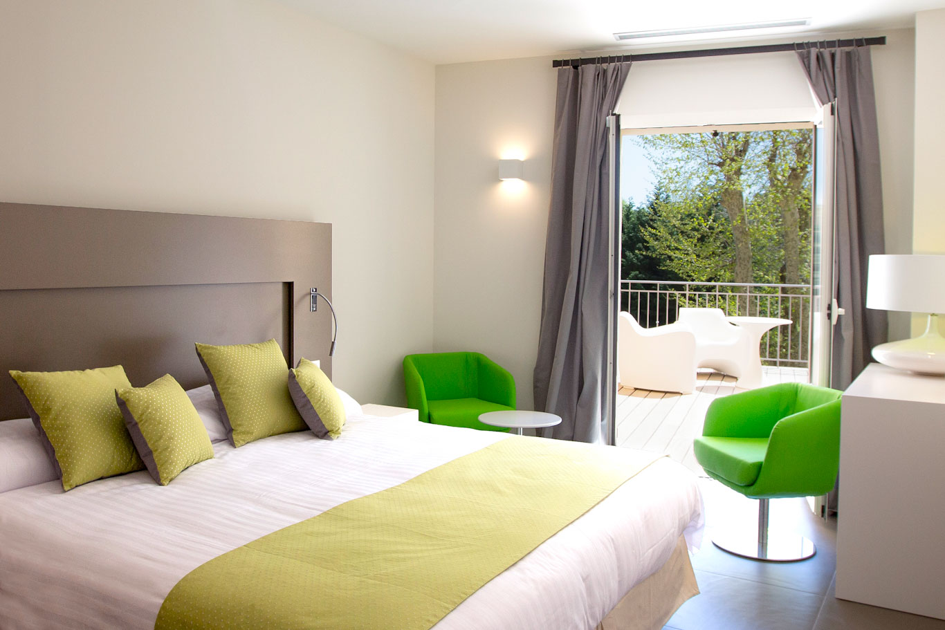 A deluxe bedroom at Chateau de la Begude, near Valbonne, South of France