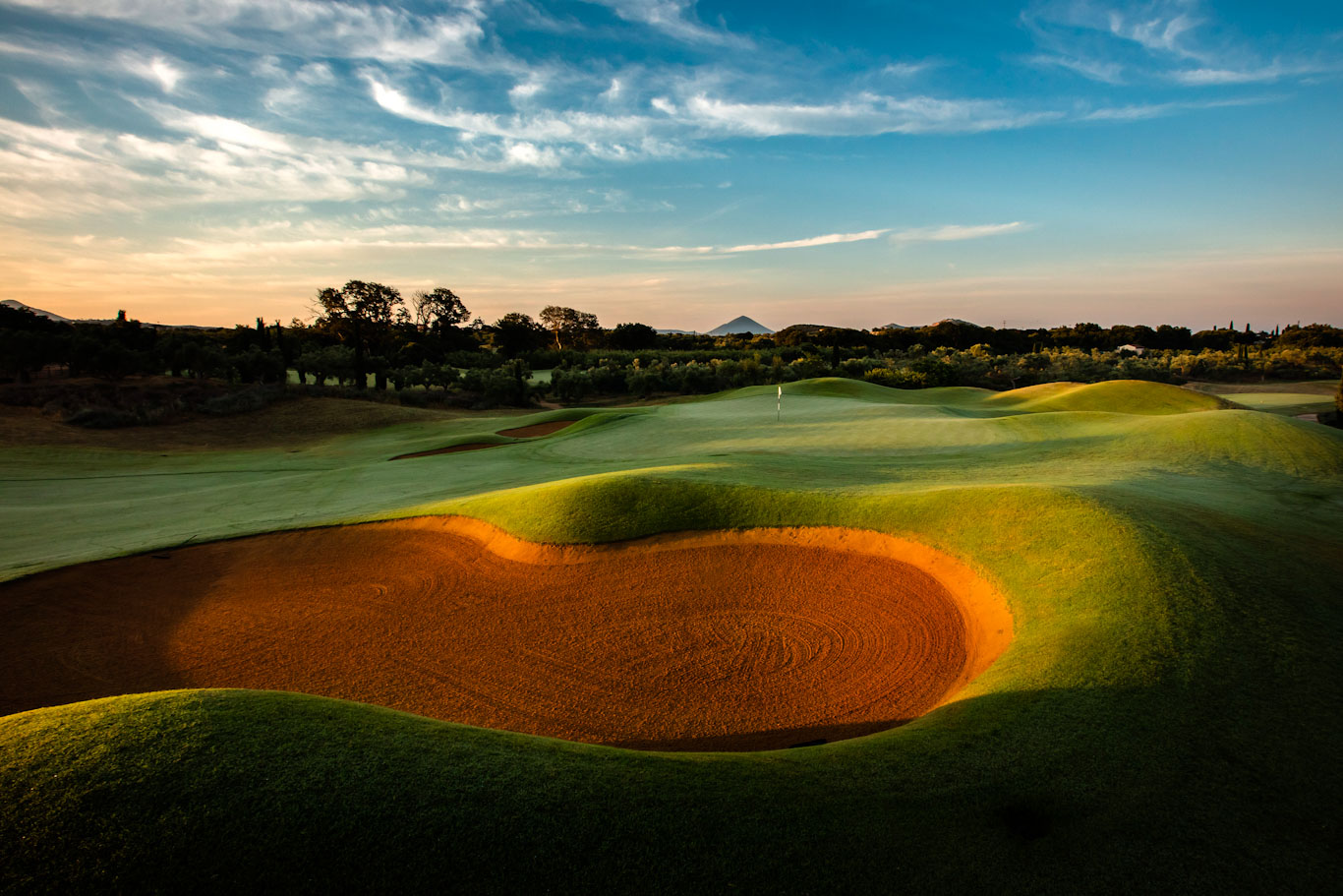 The 17th hole on The Dunes course at Costa Navarino, Greece