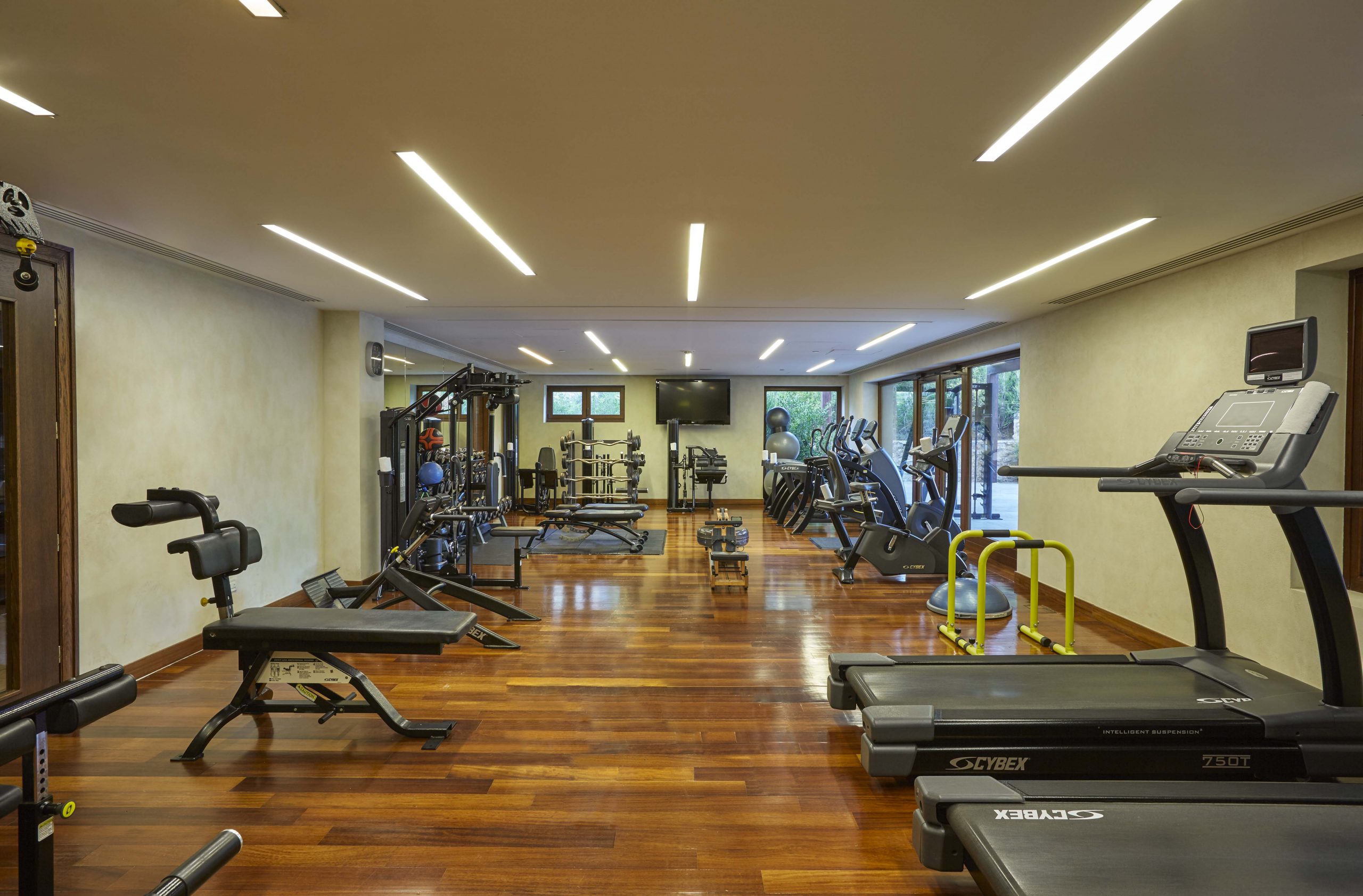 Gym equipment at Costa Navarino Resort, Greece