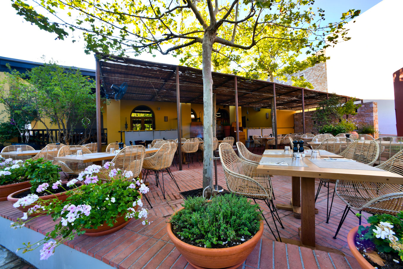 One of the restaurants at Costa Navarino Resort, Greece
