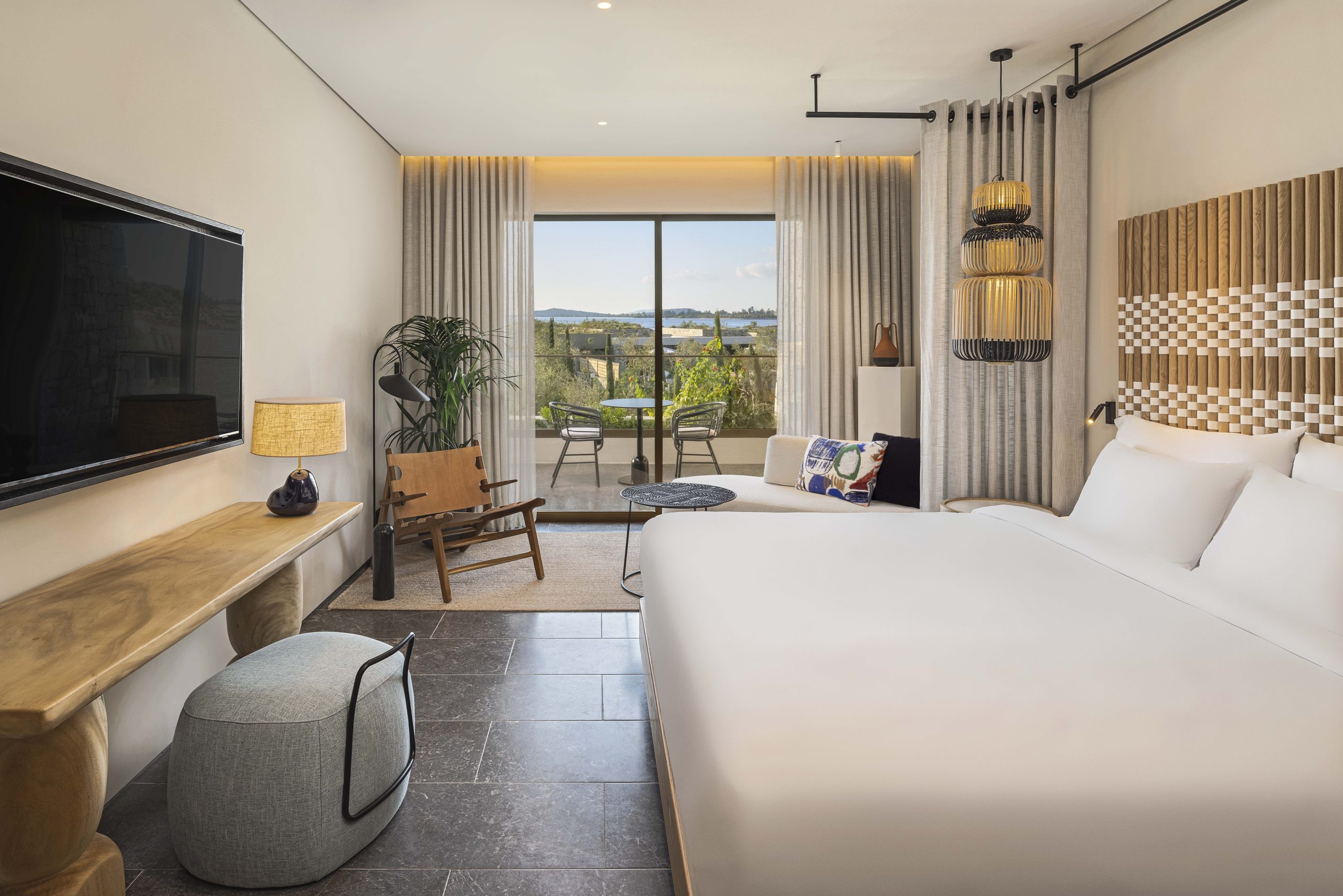 Bay view room at W Costa Navarino, Greece. Golf Planet Holidays