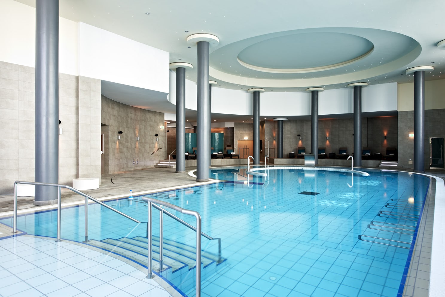 The indoor pool at Hotel Palacio Estoril, near Lisbon, Portugal