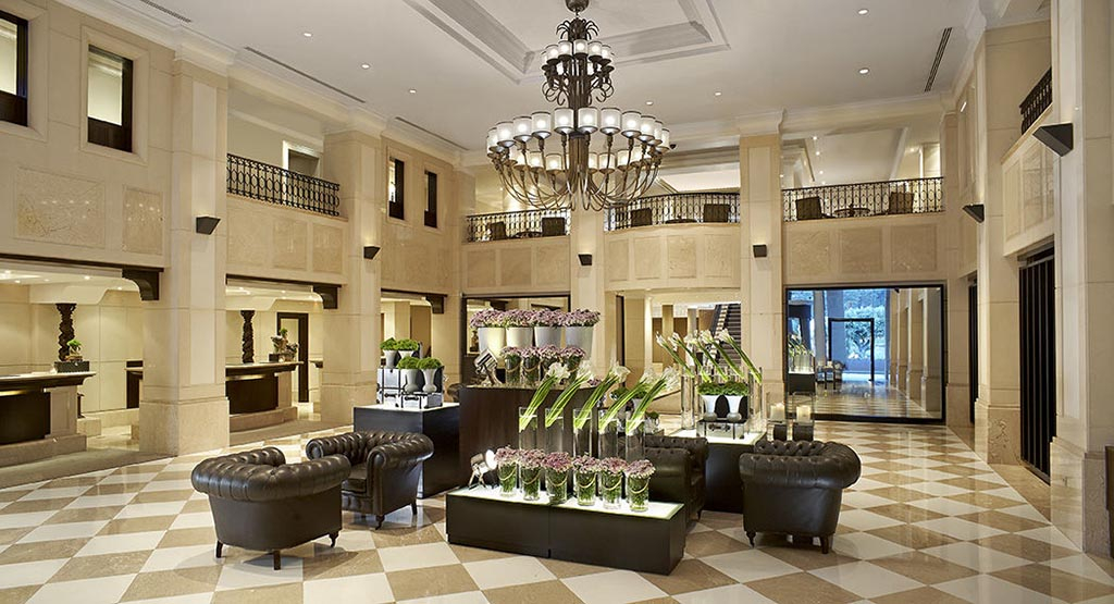 The reception area at Penha Longa Resort, near Lisbon, Portugal