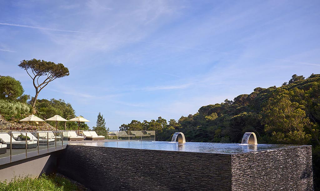 Outdoor spa pool at Penha Longa resort, near Lisbon, Portugal