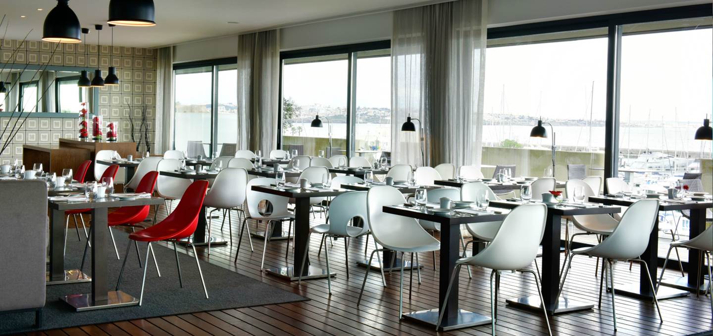 Dine by the marina at Pousada Citadela Cascais, near Lisbon, Portugal