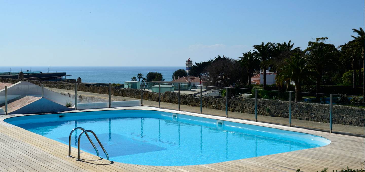 The outdoor pool at Pousada Citadela Cascais, near Lisbon, Portugal
