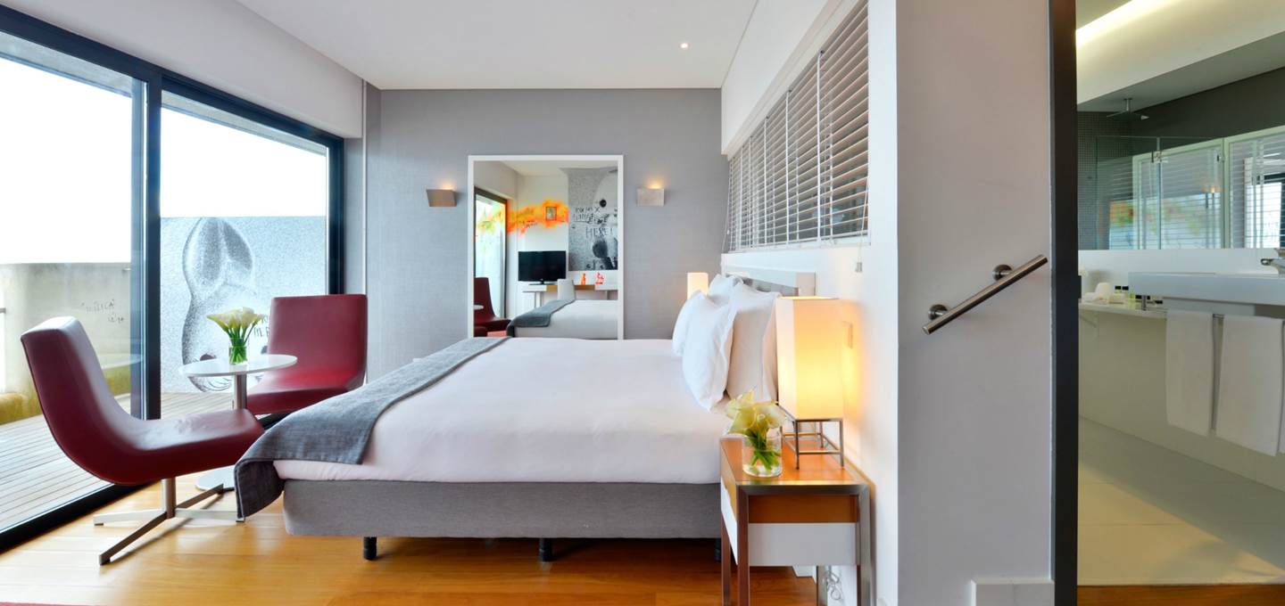 A large double room at Pousada Citadela Cascais, near Lisbon, Portugal