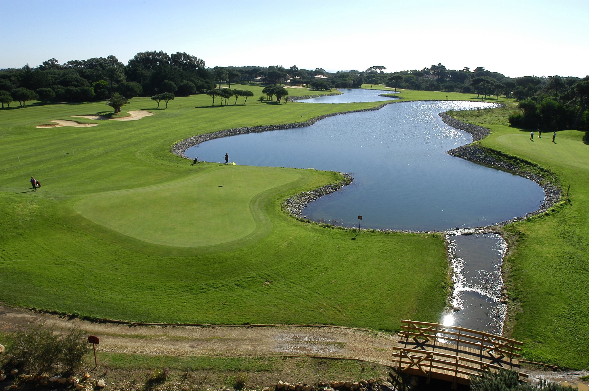 Water adds to the hazards at Quinta da Marinha Golf Course, Cascais, Portugal