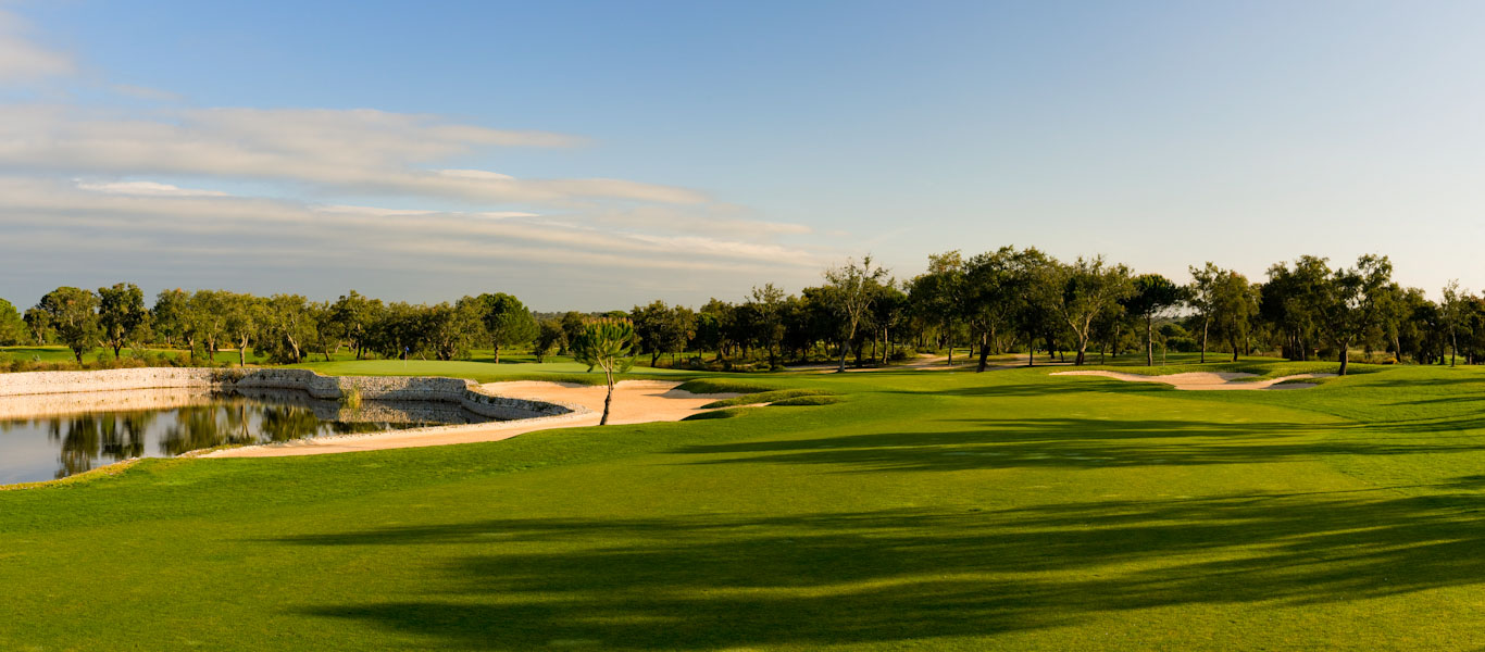 The ninth fairway at Ribagolfe, Coruche, Portugal