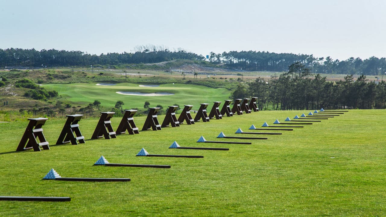 Ready to practise at Royal Obidos Golf Club, Lisbon, Portugal