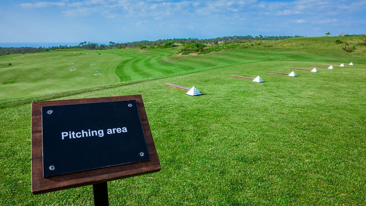 Practice area at Royal Obidos Golf Club, near Lisbon, Portugal