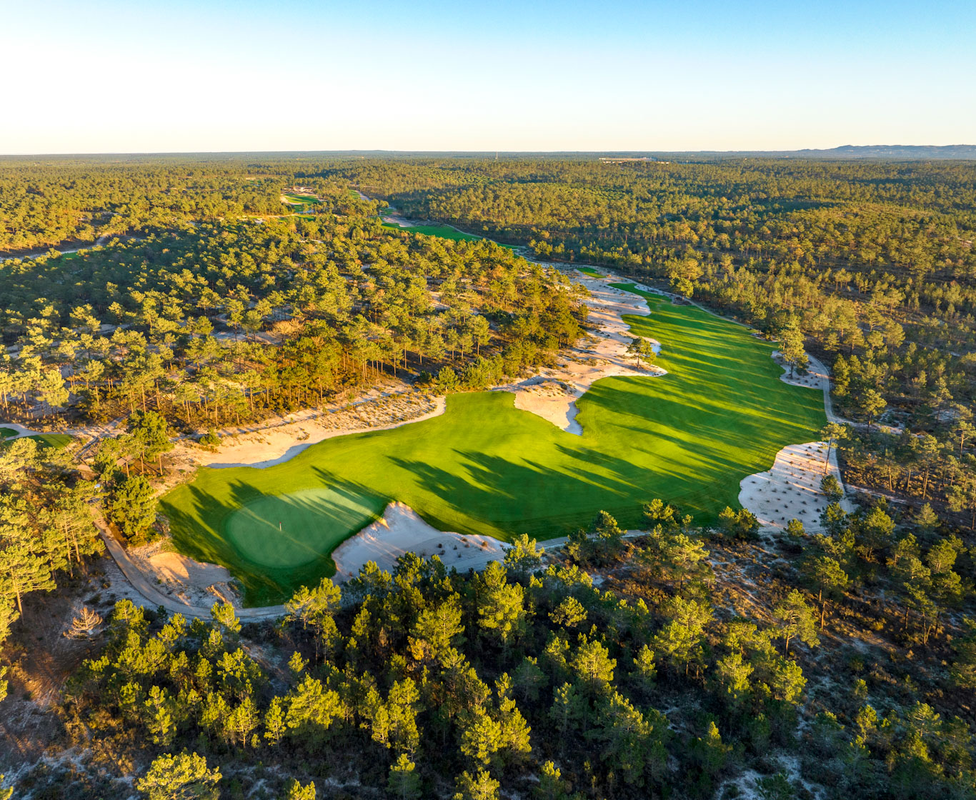 Aerial view of Terras da Comporta Dunas course, near Lisbon, Portugal. Golf Planet Holidays