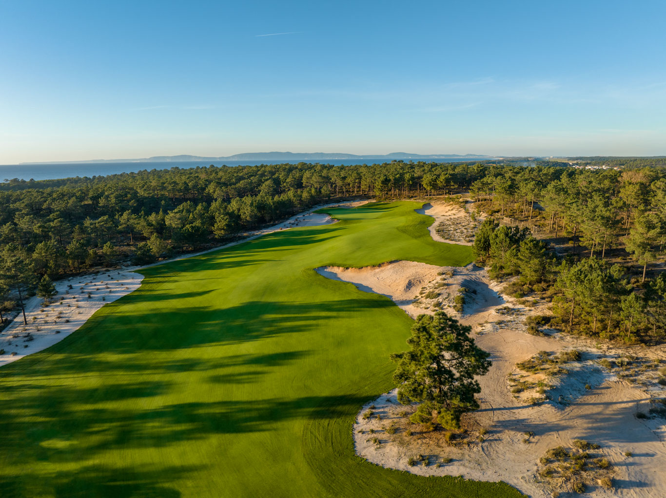 The sea beyond Terras da Comporta Dunas course, near Lisbon, Portugal. Golf Planet Holidays