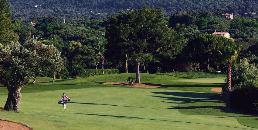 Tree lined fairways at Capdepera Golf Course, Mallorca