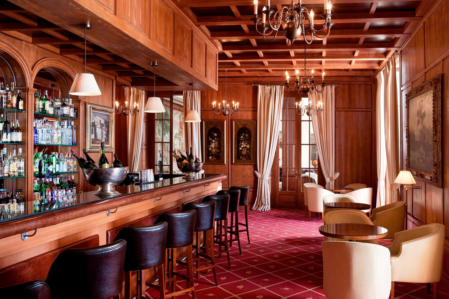 The Armas bar at Castillo Son Vida Hotel, Mallorca