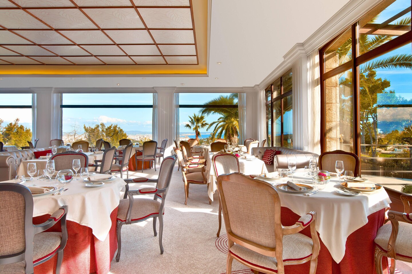The Es Castell restaurant at Castillo Hotel Son Vida, Mallorca