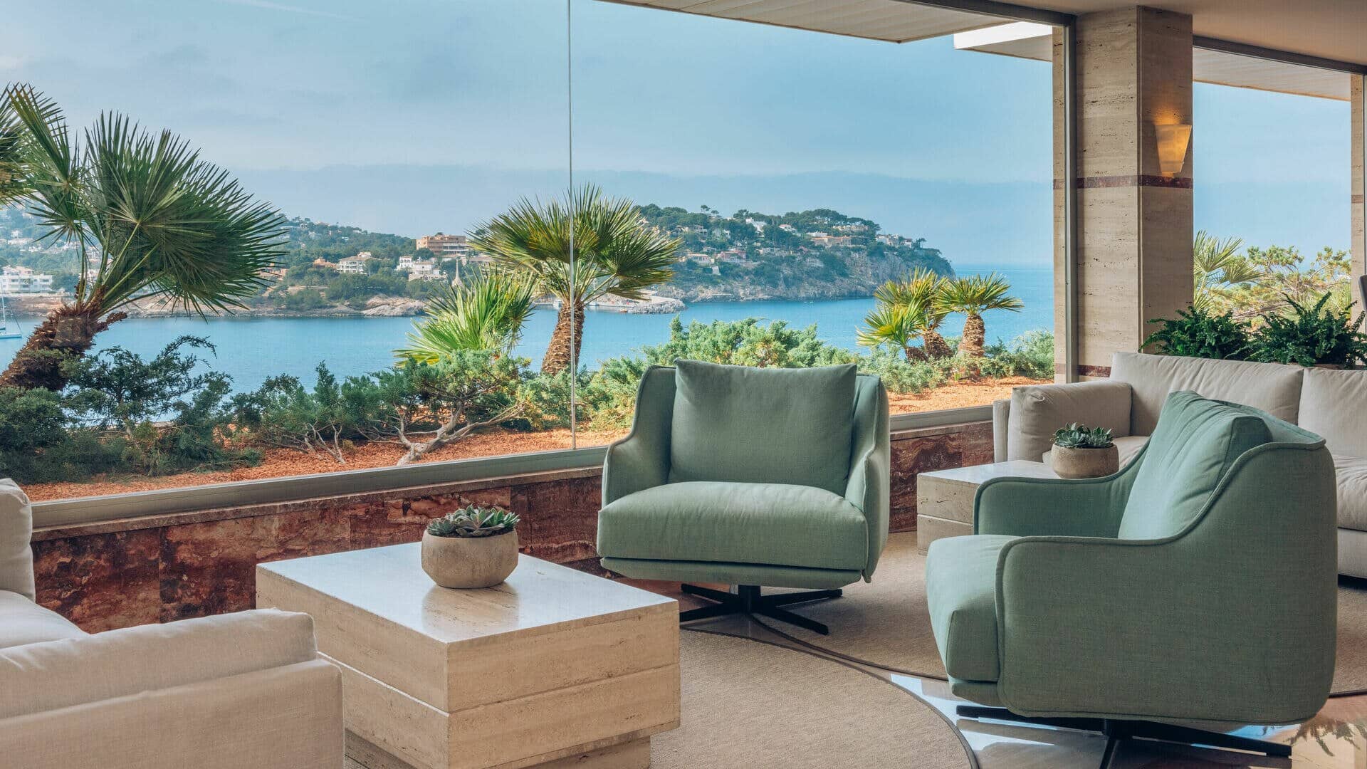 In the lounge at Iberostar Suite Hotel Jardin del Sol, Santa Ponsa, Mallorca