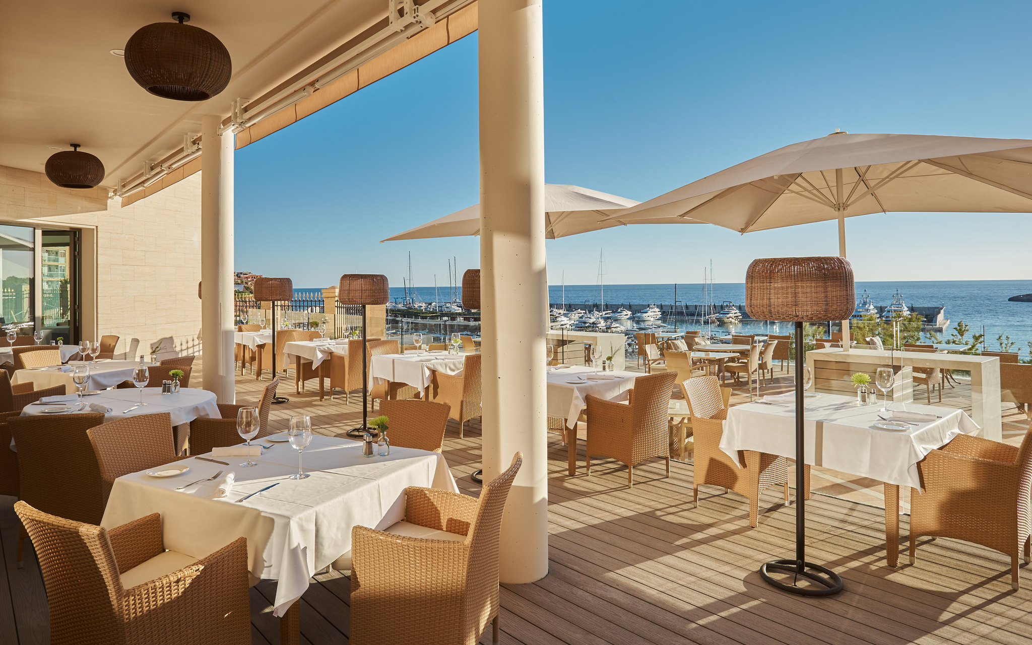 Dine on the terrace at Pure Salt Port Adriano Calvia, Mallorca