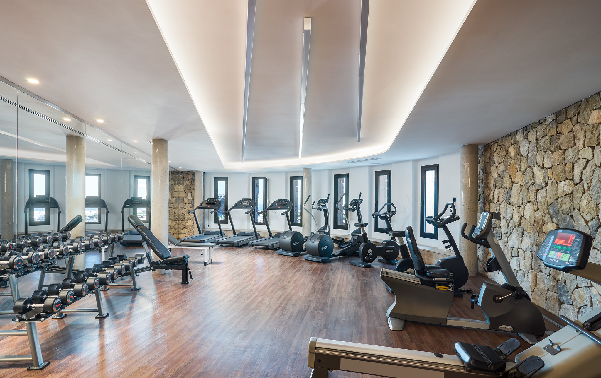 The gym is well equipped at Pure Salt Port Adriano Hotel Calvia, Mallorca