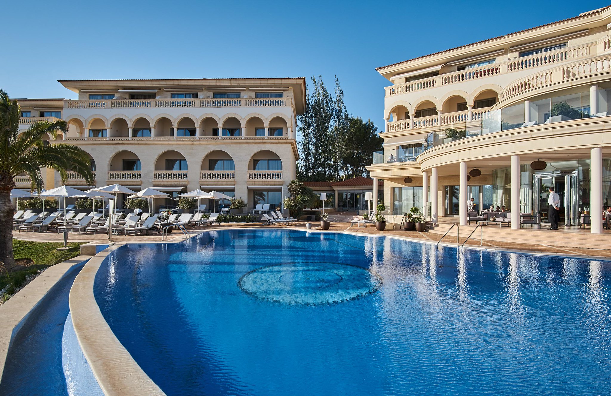 Pure Salt Port Adriano hotel Calvia, Mallorca, has a large outdoor swimming pool