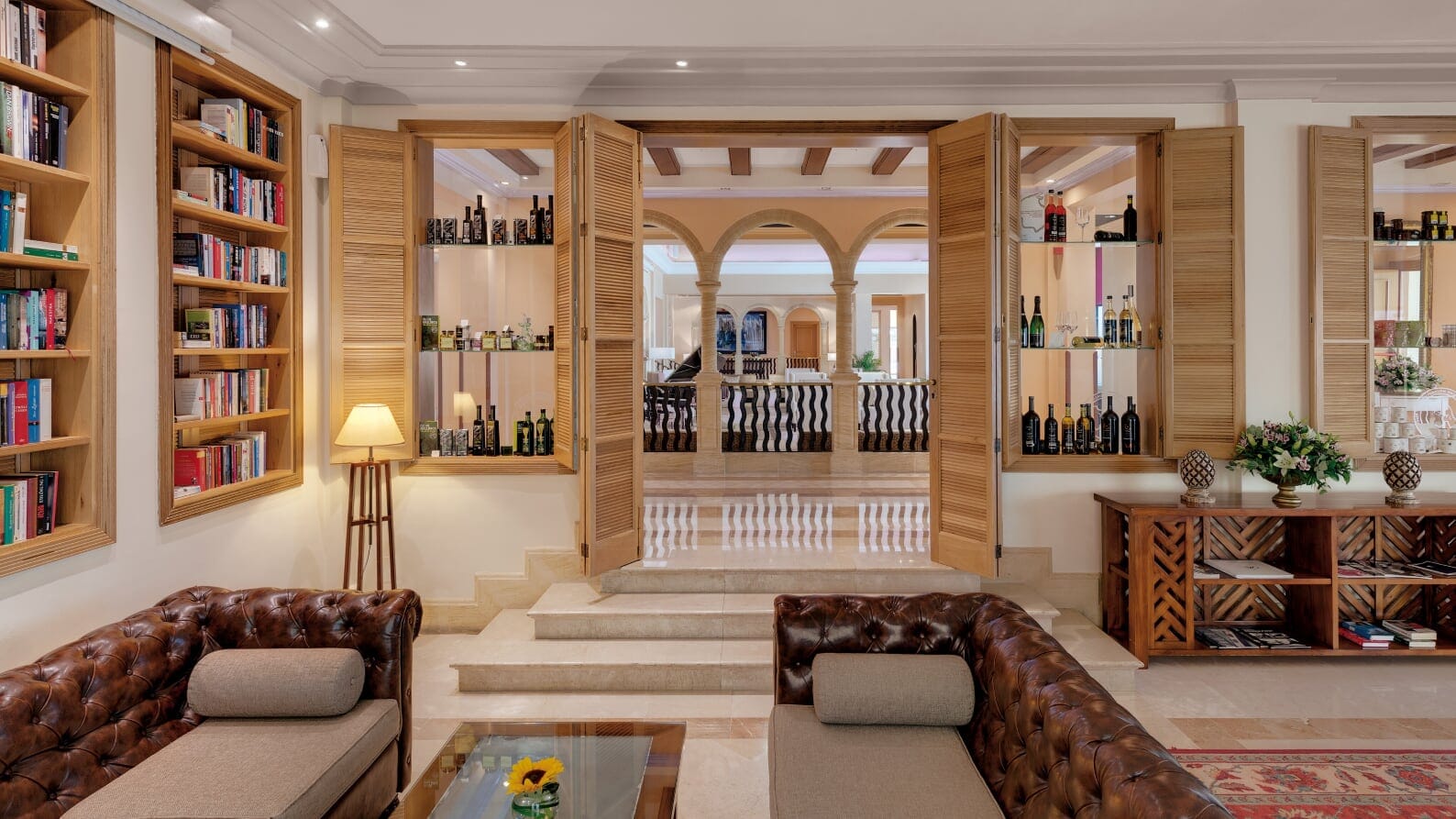 The library at Steigenberger Golf & Spa Resort, Camp de Mar, Mallorca. Golf Planet Holidays